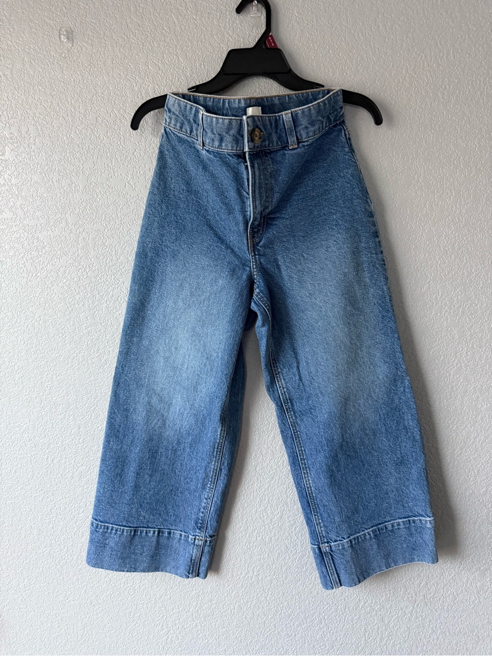 H&M Wide Leg High-Rise Jeans - Medium Blue